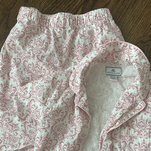 Petite Plume Girls Pink Damask Pajama Set